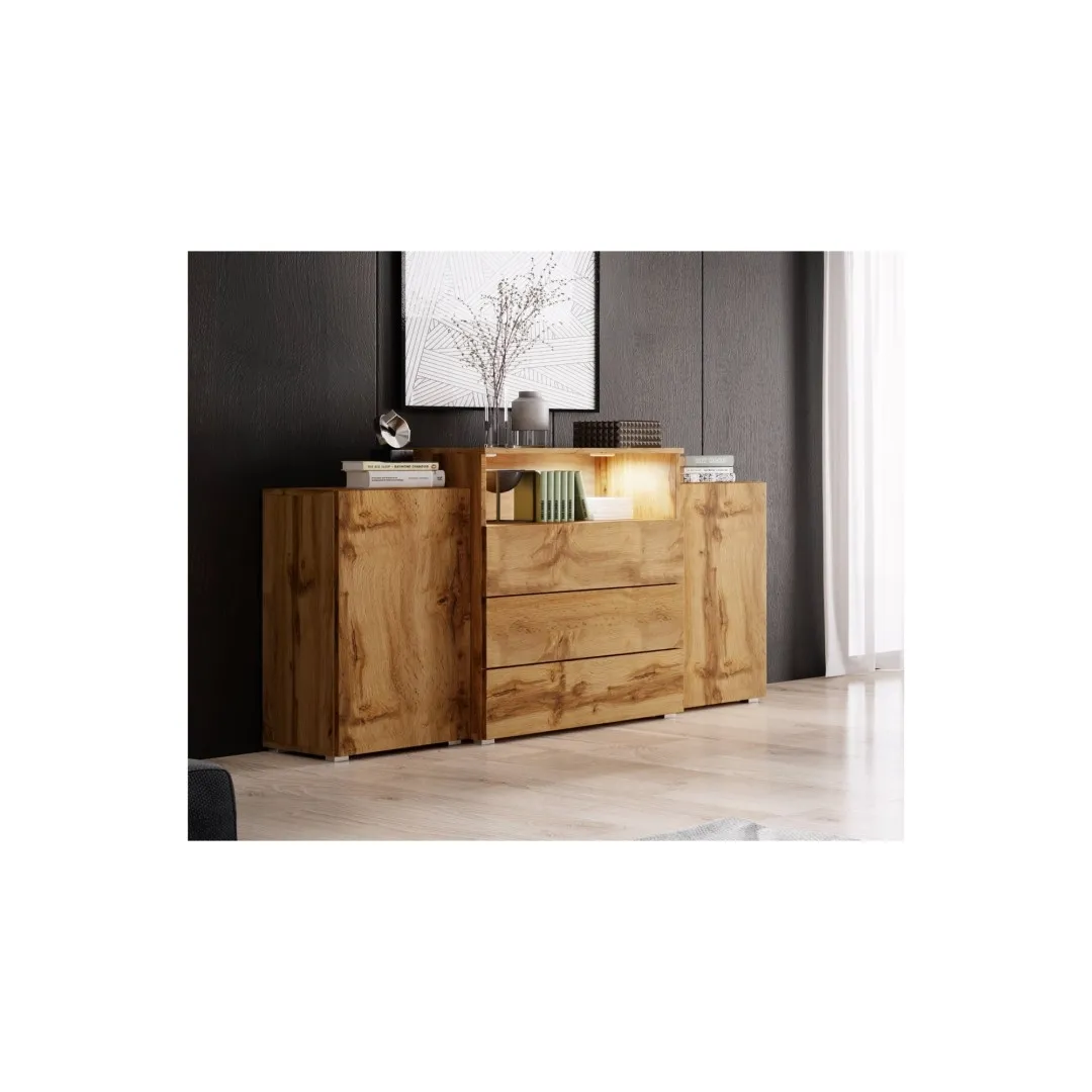 Kommode für das Wohnzimmer CORFU III, Eiche Wotan