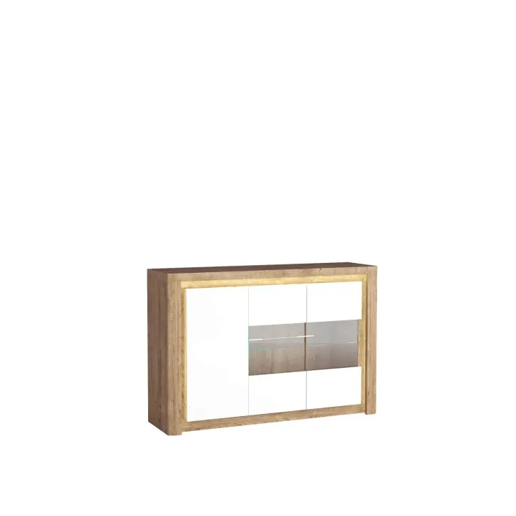 LIVIO Wohnzimmerkommode, Ribbeck Eiche/Weiß