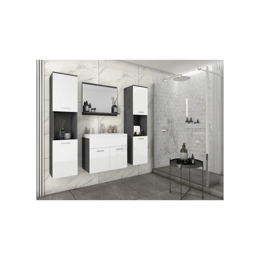 MONAL XL Badezimmermöbelset, Matera/Weiß
