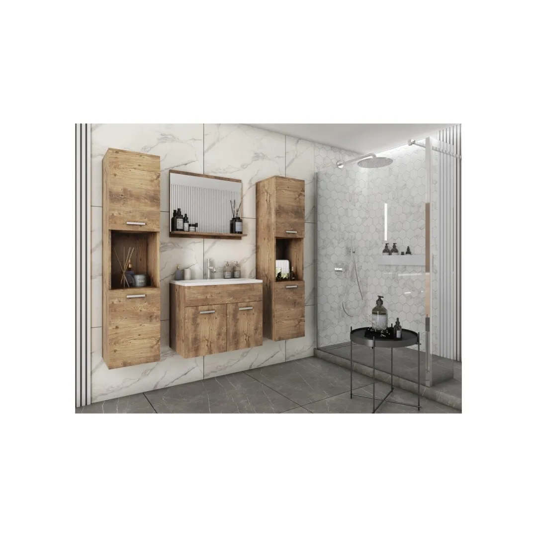 Badezimmermöbelset „MONTANA XL“ in der Farbe Breslau-Kastanie