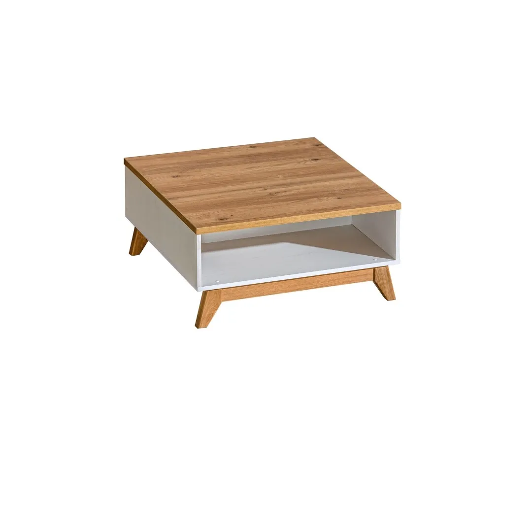 Couchtisch 80,5 x 80,5 cm, Seven Nash Eiche / Andersen Kiefer