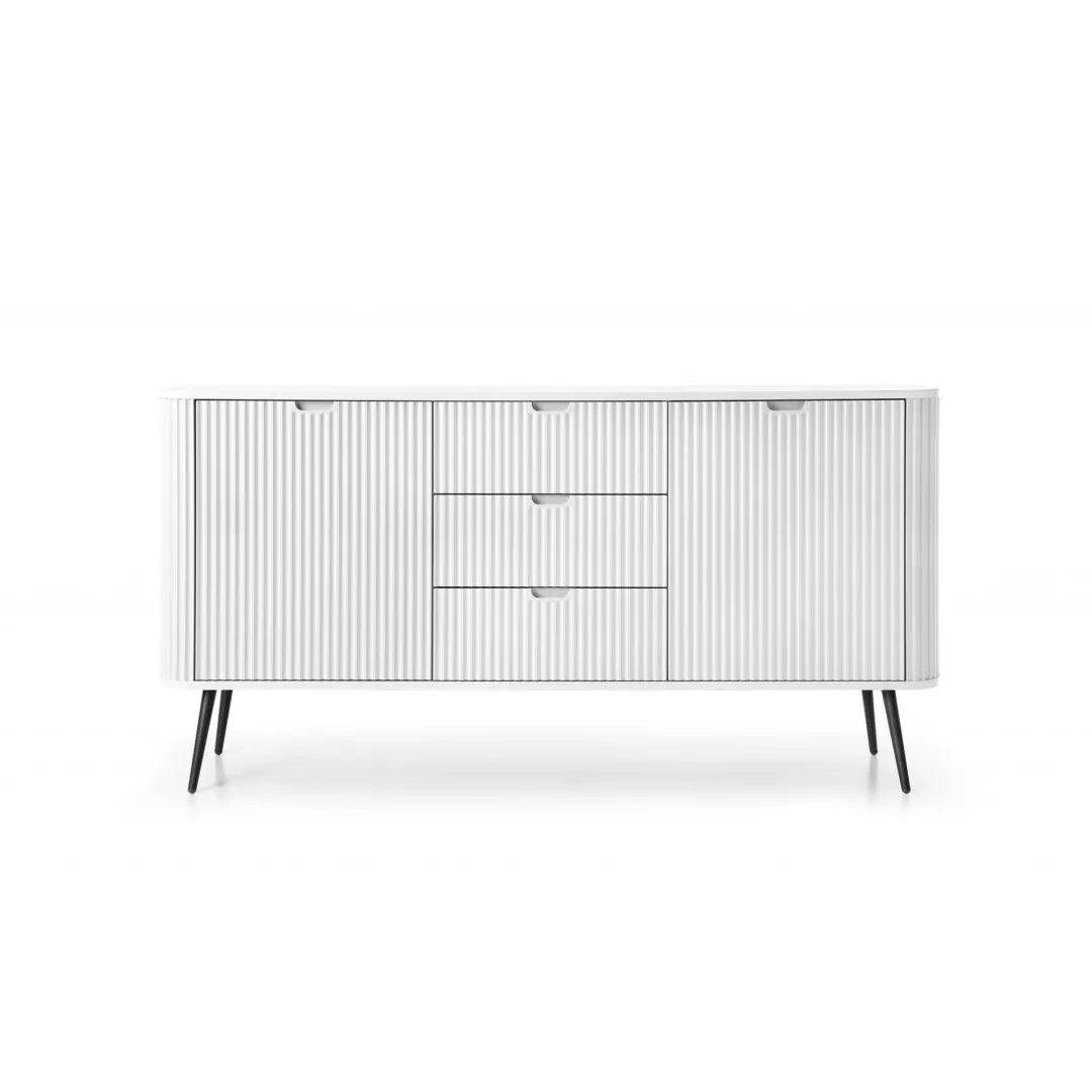 168 cm ZOYA Kommode mit geriffelten Fronten