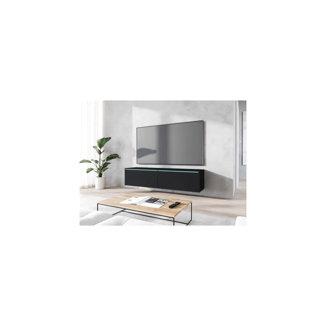 DONNA TV-Schrank 140 cm schwarz Graphit